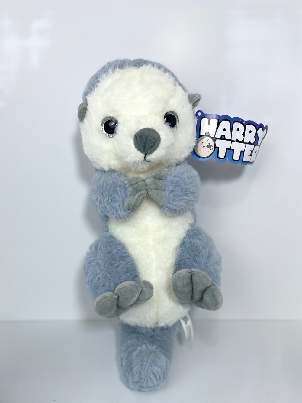 Harry Otter Plush Stuffed Animal Blue/Gray & White 12”